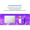 thumbnail image 6 of Anime City Mouse Pad Extended XL Gaming Mice Pad Office Desk Mat with Stitched Edges, Non-Slip Oversized Desk Pad, 31.5 X 11.8 Inch, 6 of 6