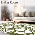 thumbnail image 2 of ODIKA 8'x10' Machine Washable Non-Slip Area Rug, Elegant Swirl Trellis Ornamental Decorative Flooring Accent High Traffic Rug, Green, 583569, 2 of 7
