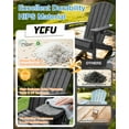 thumbnail image 3 of WINSOON All Weather HIPS Outdoor Plastic Adirondack Chairs Set Of 4-Dark Grey, 3 of 7
