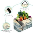 thumbnail image 3 of Seagull Oxford Cloth Reusable Foldable Decorative Box – Large Capacity Laundry Bag, Laundry Basket, Cube Organizer, 3 of 7