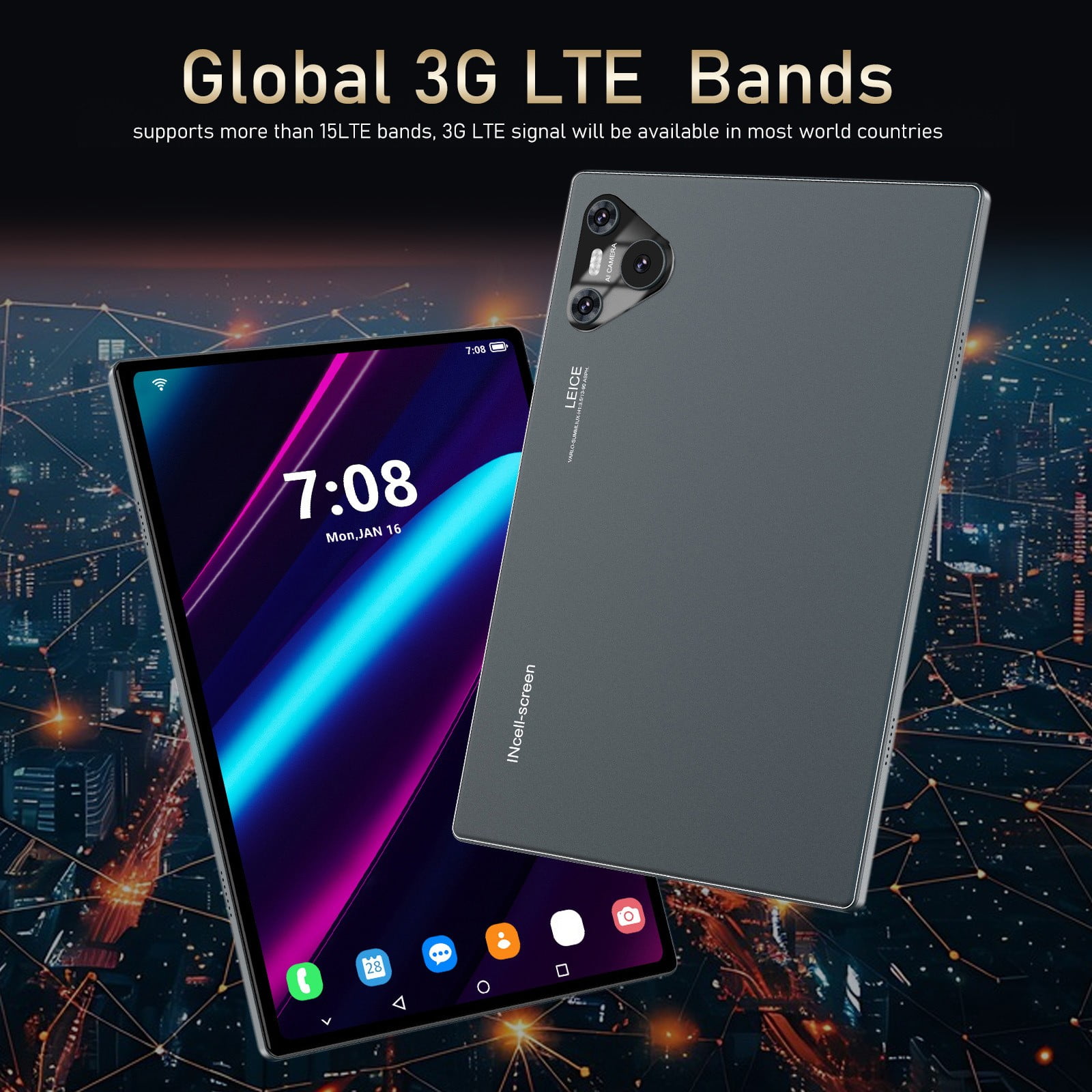 Android Tablet, Hwkond 10.1-inch High-definition Eye Protection Screen 2+16GB Tablet Android 10 Supports 128GB Card Tablet