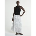 thumbnail image 2 of Scoop Women’s and Women’s Plus Tiered Maxi Skirt with Tie Waist, Sizes XS-4X, 2 of 4