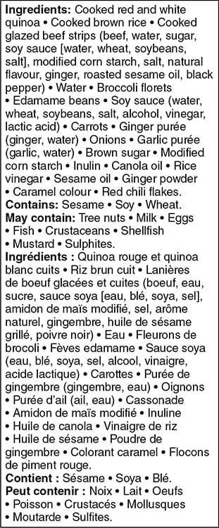 Great Value Ginger Beef Nutri-Bowl, 300 g