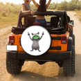 thumbnail image 3 of KAKALAD Funny Raccoon Green Sunglasses 03-1 Spare Tire Cover Universal Vehicle Accessories Buckle Car Tools 14”in, 3 of 6