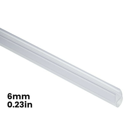 

Shower Door Seal 39Inch Glass Shower Door Sweep for Frameless Shower Door Side Seal U-Type Door Seal Strips Waterproof Door Sealing Jam Stop Leak