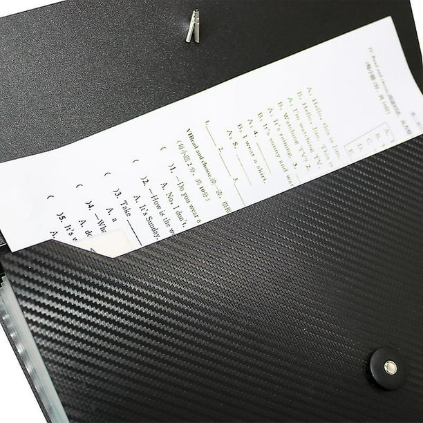Carpeta, Carpeta extendida, Administrador de archivos de 13 bolsillos Soporte de archivo de acordeón con cierre de hebilla elástica, Administrador de archivos de papel A4 para H