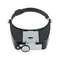 thumbnail image 3 of JUNWELL 2 Loupes LED Microscope Style Casque Bandeau Loupe Mains Libres Lunettes pour Lecture Bijoux Loupe Montre Réparation Électronique avec Boîtier de Batterie Gris (Sans Batterie), 3 of 8
