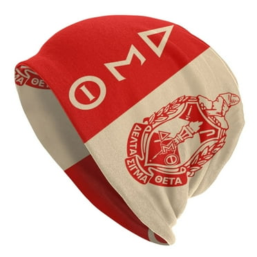 Delta Sigma Theta Knitted Hat Casual Warm Slouchy Beanie Hat Fashionable Hat for Women Men Headwear