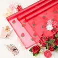 thumbnail image 4 of 20 Sheets Flower Wrapping Paper 22.4 x 22.4In Wedding Bouquet Packaging Waterproof Wrap Paper Plastic Bouquets Wrapper DIY Crafts Strawberry Patterns Birthday Florist Decor Gifts Cerise Cerise, 4 of 9