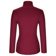 thumbnail image 6 of Nfurl Turtleneck Sweaters for Women Slim Fitted Long Sleeve Pullover Sweater Cozy Solid Color Knit Sweaters 2025 Fall Jumper Tops Wine M, 6 of 9