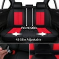 thumbnail image 5 of Coverado Front and Back Seat Covers Full Set, Breathable Fabric&Leather 5 Seats Car Seat Protectors, Compatible with Most Sedans SUV Pick-up Truck,Red, 5 of 8