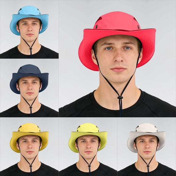 jiaxiM Straw Cowboy Hats for Men Multicolor UPF 50 Wide Brim Sun Hat Western Cowboy Style for Summer Hiking Beach Outdoor Sun Protection and Travel