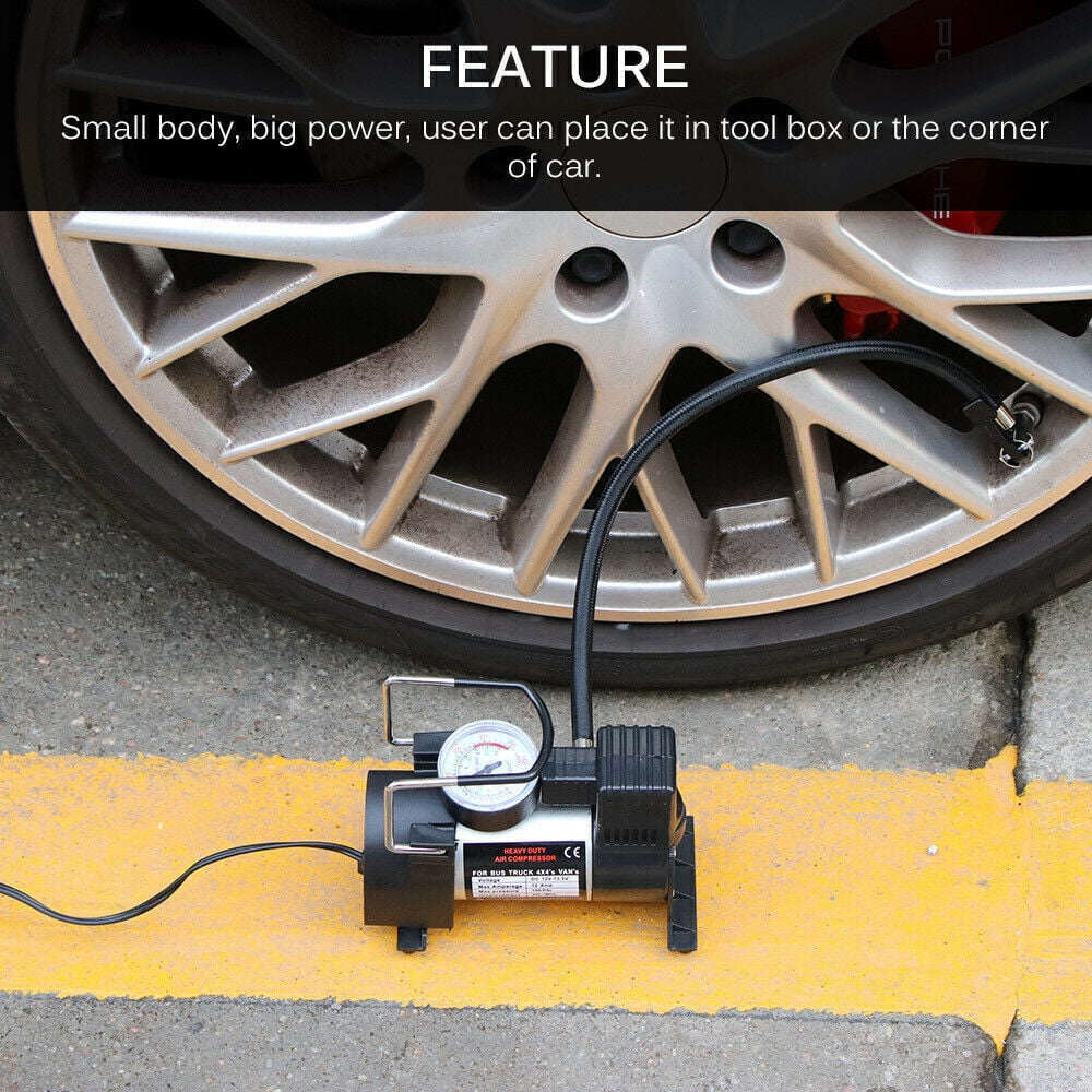 Jinyi Heavy Duty Portable Air Compressor Car Tire Inflator Electric Pump Auto 12V