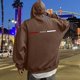 thumbnail image 1 of MHFRRA Sudadera con Capucha con Estampado de Letras para Un Uso Diario Cómodo, Ideal para Salidas Informales y Capas Elegantes Marrón, 1 of 5