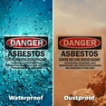 thumbnail image 6 of (2 Pack) Asbestos Cancer and Lung Disease Hazard Authorized Personnel Only Respirators OSHA Danger Sign, 6 of 8