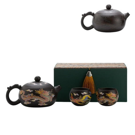 Enamel craftsmanship-Color-changing teapot and teacup gift box in case of heat