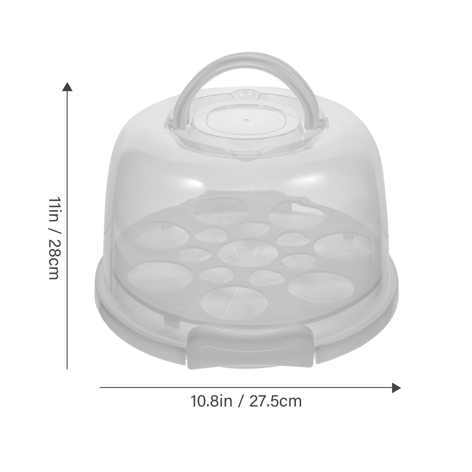 1 Set of Cake Container Dessert Carrier Bread Storage Container Clear