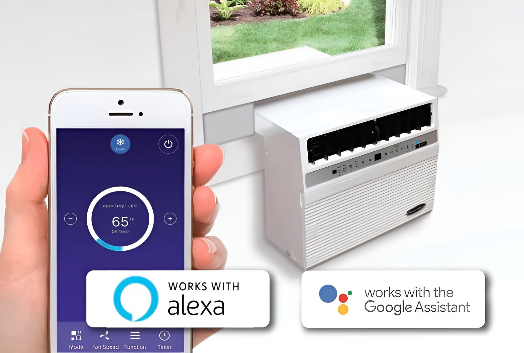 Soleus Air 10,000 BTU Air Conditioner with Heat Pump Energy Savings 115 Volts Wi-Fi, Saddle Mount