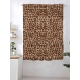 thumbnail image 2 of Sheer Curtains 72 Inches Long, Brown Beige Semi Sheer Curtains Light Filtering Window Treatment, Leopard Stripes Modern Art Privacy Voile Drapes for Living Room Bedroom 52x72 Inch, 2 of 7