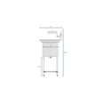 thumbnail image 5 of KoolMore 45 in. One compartment Stainless Steel Commercial Sink with Drainboards and Faucet, Bowl Size 15"x 15"x 12", 5 of 11