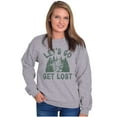 thumbnail image 3 of Smurfs Nature Camping Hiking Get Lost Sweatshirt for Men or Women Brisco Brands S, 3 of 6