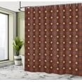 thumbnail image 4 of Ambesonne Ethnic Shower Curtain, Tribal Culture Inspired Art, 69"Wx84"L, Brown Vermilion Marigold, 4 of 4