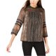 thumbnail image 2 of Lucky Brand - Blusa metÃ¡lica transparente para mujer, color negro, pequeÃ±a Lucky Brand Pull-over, 2 of 2