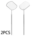 thumbnail image 1 of 2 Pcs Extensions de Cils Greffage Miroir de Vérification Miroir Cosmétique Spécialisé Outils de Maquillage à Main en Acier Inoxydable, 1 of 6