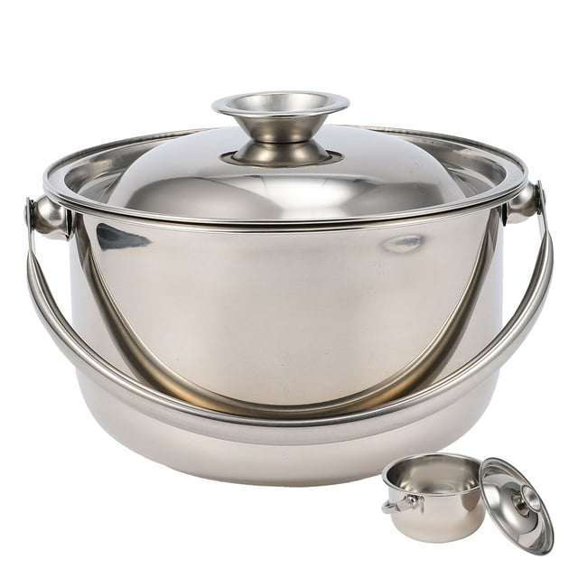 FUTUREORYY Pot multi-Usage en Acier Inoxydable Argent Résistant à la Chaleur Outil de Cuisson pour Hôtels Lot de 1