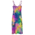 thumbnail image 6 of Ladies' Summer Dress Beach Sleeveless Colorful Tie Dye Vortex T-shirt Vest Sun Skirt, 6 of 8