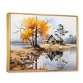 thumbnail image 2 of Designart "Lakehouse Winds" Lake House Cottage Floater Framed Wall Art Print, 2 of 7