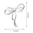 thumbnail image 5 of Eoperou Women Brooch Faux Pearl Hollow Bow Decor Stainless Exquisite Vintage Anti-slip Wear-resistant Coat Collar Hat Scarf Decoration Clothes Pin Garment Jewelry, 5 of 7