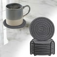 thumbnail image 2 of Eewia Placemat Clearance, Cotton Rope Woven Meal Mat Circular Cotton Thread Woven Cup Mat Pot Mat Kitchen Table Thickened Insulation Mat, 2 of 2