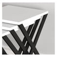 thumbnail image 5 of Kira Nesting Table 3-Pieces, Metal Legs Wood Base Nesting Table, White White + White + Contemporary + Rectangular + Wood + Hairpin, 5 of 6