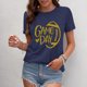thumbnail image 4 of Karight Football Shirts for Women Game Day T Shirts Football Outfits Funny Graphic Tee Casual Short Sleeve Tee Shirts, 4 of 4