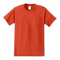 thumbnail image 4 of Mens Essential Cotton T Shirt with Pocket Orange S, 4 of 6