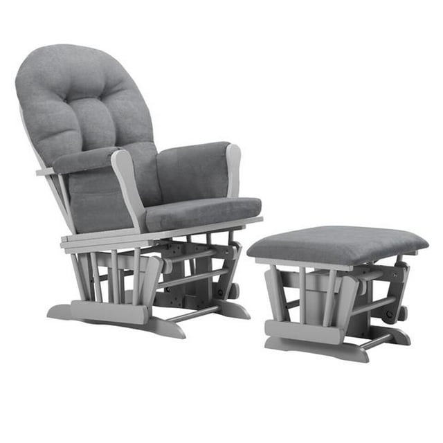 Planeur Bentley et Pouf Gris/gris Foncé