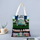 thumbnail image 2 of Trolland Bolso de tela con estampado de lienzo para mujer, bolsa de compras reutilizable y estética, con cremallera interior, regalo para mujer,38*45cm., 2 of 6