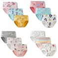 thumbnail image 2 of Emy Dola 3 Pack Little Girls Briefs 100% Cotton Cartoons Kids Underwears 2-12 Years Girls Unicorn Floral Panties- Random Color, 2 of 10