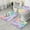 Soft Pastel Cloudscape, variant on Dreamy Pastel Sky Bathroom Rugs Sets 3 Piece,Toilet Cover Set,Absorbent Non Slip Bathroom Mats Sets with U-Shaped Contour Rug Toilet Rug Set