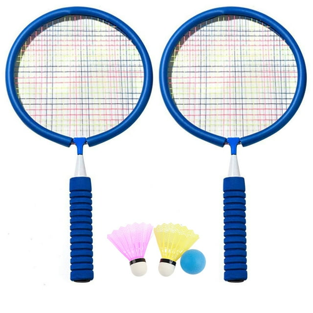 Juego de raquetas de bádminton portátiles con 2 volantes y bolsa de transporte para niños