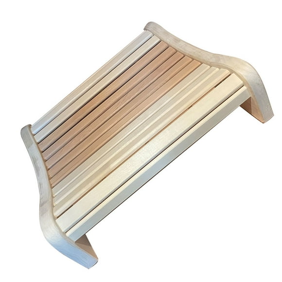 maskred Headrest Pillow Smooth Surface Sauna Accessories Home Bathroom Light-weight Exquisite Waist Mount Wood Pad
