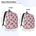 thumbnail image 3 of Picia French Bulldog Printed Canvas Daypack - Stylish and Durable Vintage Compact Backpack - Class, Work, Travel, or Laptop Bookbag,Organized Compartments-Medium, 3 of 6