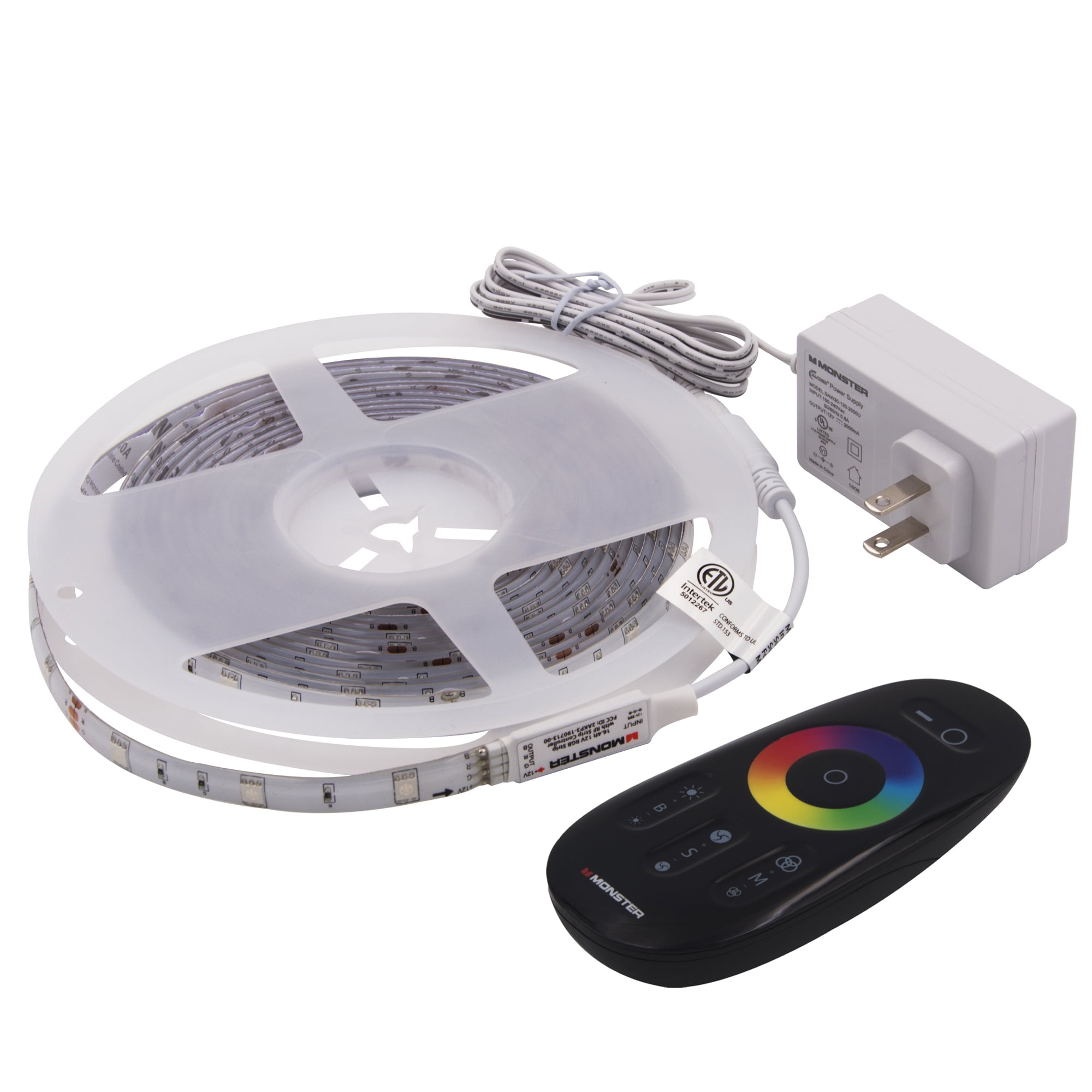 Monster Illuminessence 16 4 Led Strip Mood Light Kit With Premium Rf Touch Remote Walmart Com Walmart Com