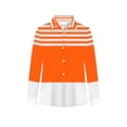 thumbnail image 5 of Ynynloco Women's Blouses Striped Long Sleeve Collared Shirts Button Down Loose Fit Casual Tops, 5 of 5