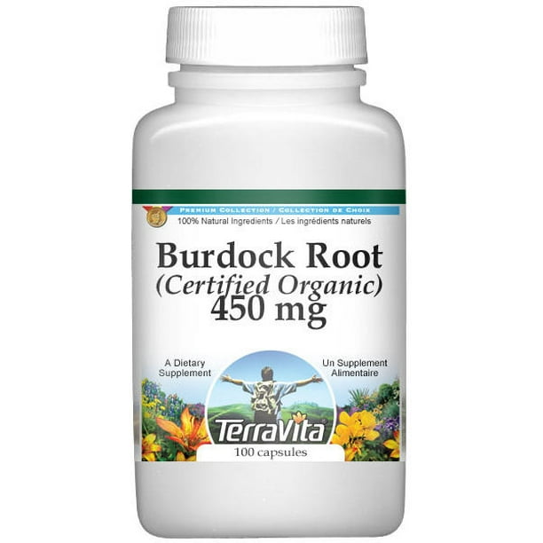 Terravita Burdock Root 450 Mg Organic 100 Capsules 1 Pack Zin 517584 Walmart Com