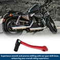 thumbnail image 5 of Folding Motorcycle Gear Shifter Lever for Bosuer 125 Aluminum Alloy Pedal Shift Lever Arm Red Lever Black Head, 5 of 6