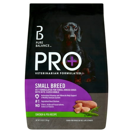 Pure Balance Pro+ Small Breed Chicken & Pea Recipe Dry Dog Food  16 lbs