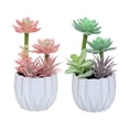 thumbnail image 1 of 2 uds simulación suculentas bonsái adornos creativos plantas artificiales decoración interior, 1 of 5