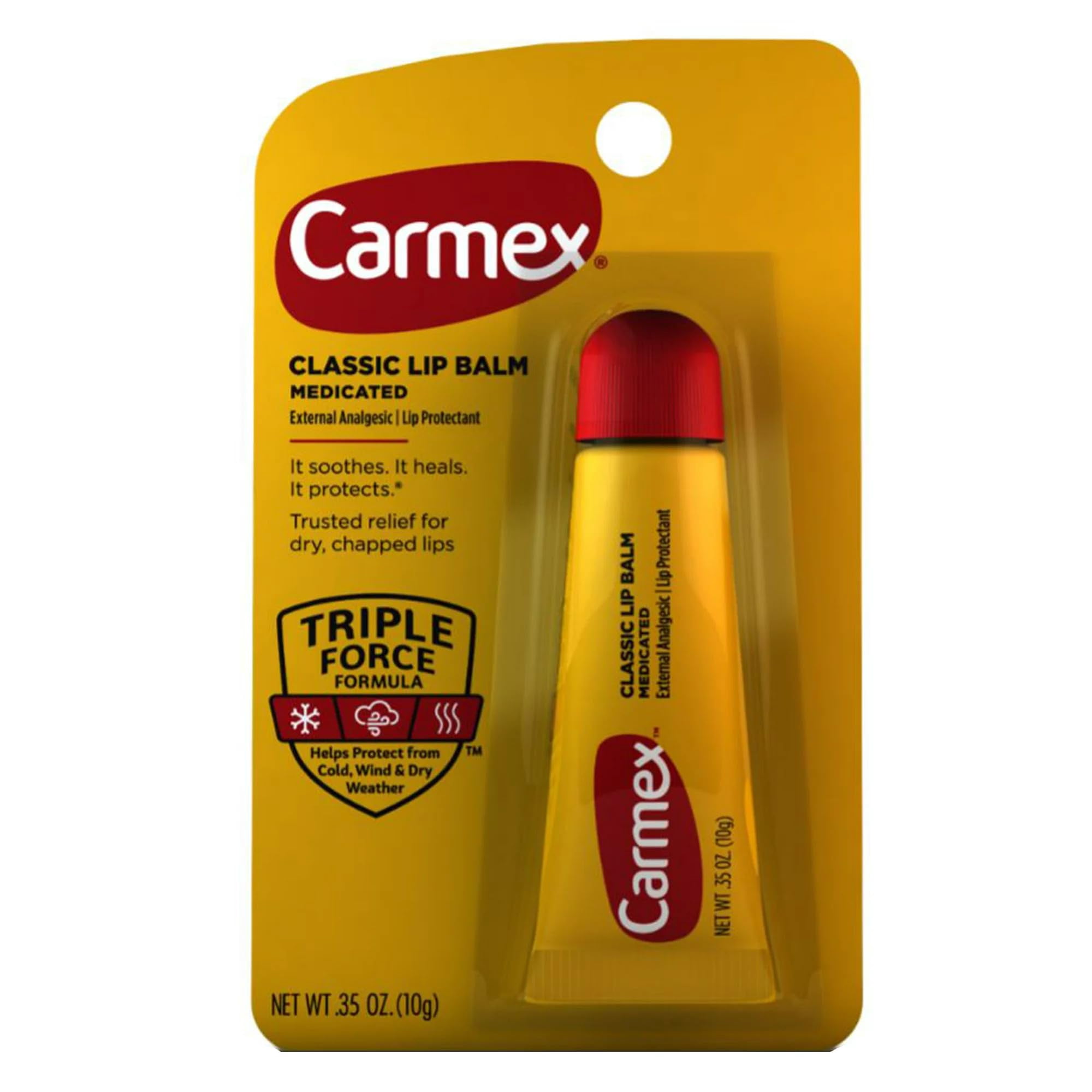 Carmex Classic Medicated Lip Balm Tube, Lip Moisturizer, 1 Count